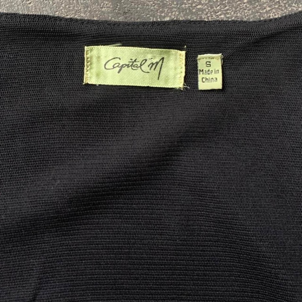 Black Sheer Wrap Top - Picture 2 of 4